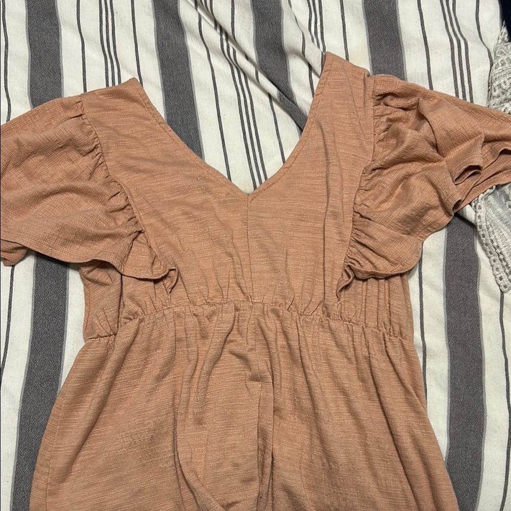 Women's Rust Button-Up Top - Picture 3 of 4
